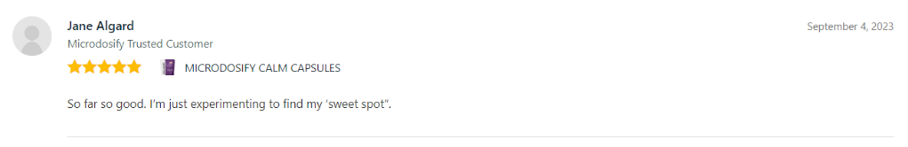 Microdosify CALM Review 5