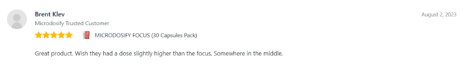 Microdosify FOCUS Review 10