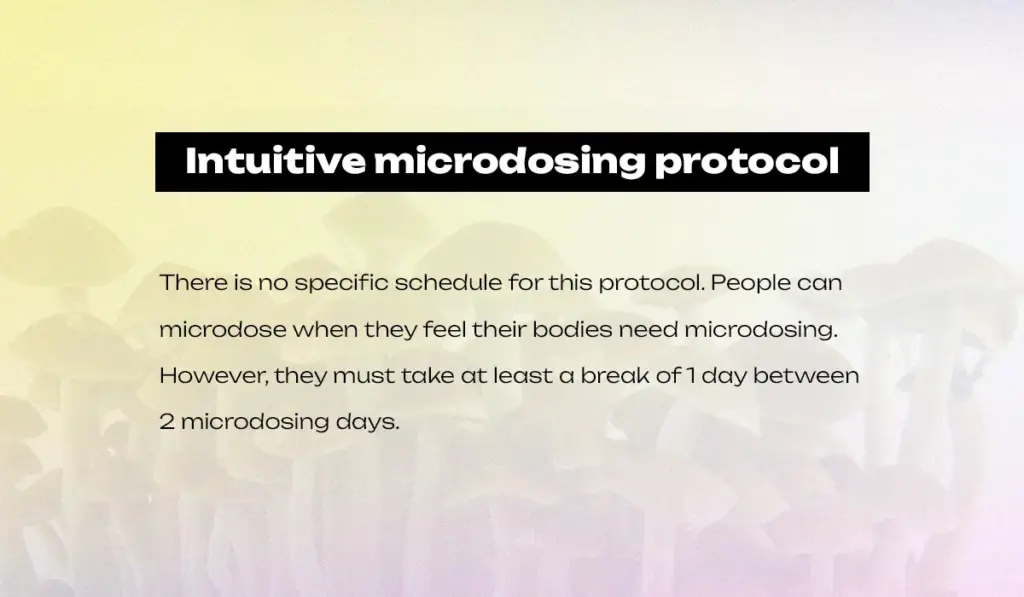 Intuitive microdosing protocol